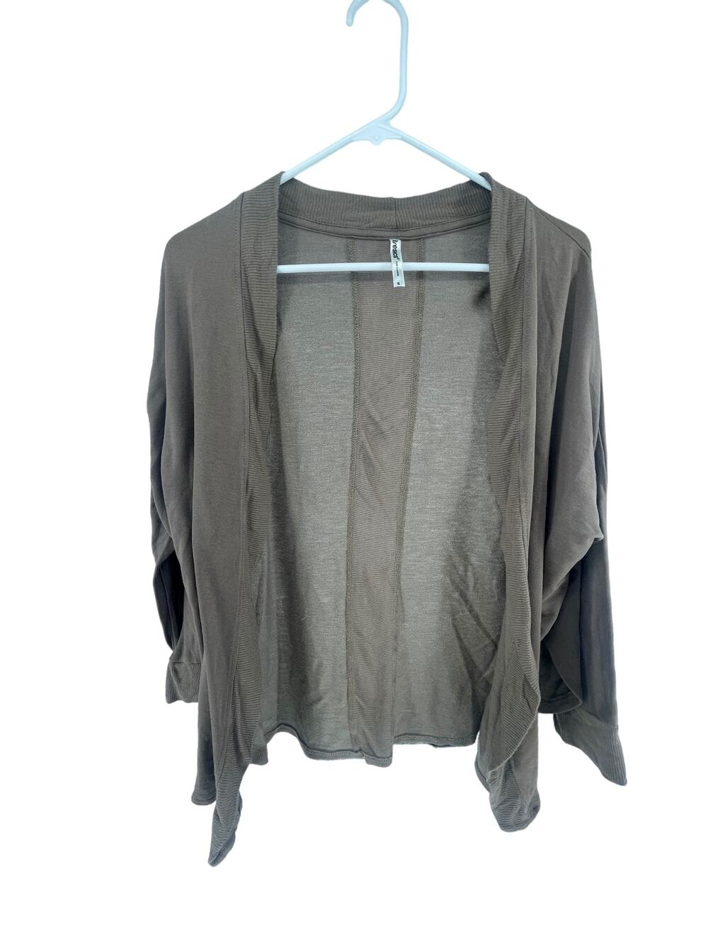 Tresics Brown Open Front Long Sleeve Lightweight Cardigan Sweater Women's Small